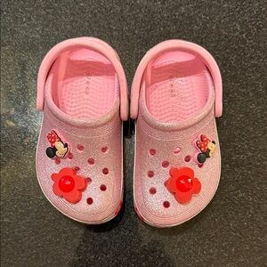Disney Minnie Mouse Glitter Pink Kids Sandals